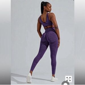 BuffBunny Eggplant Purple BBL Seamless Leggings in size USWXL
